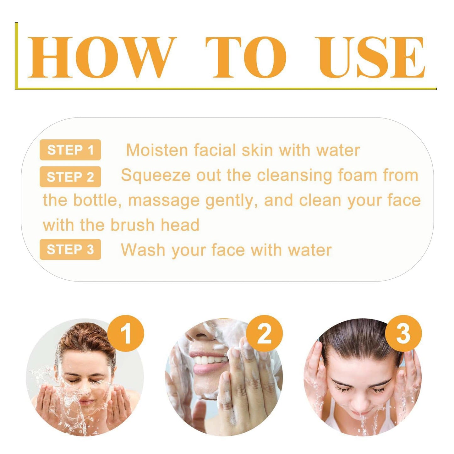 EAEVDJ Turmeric Face Wash With Brush, Deep Cleansing Exfoliating Glow Wash Cleanser.(1 Pcs)