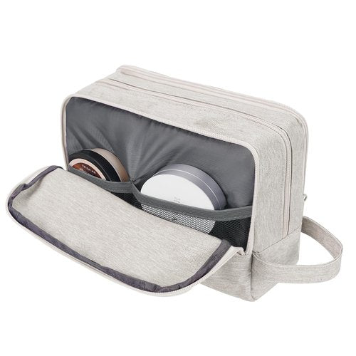 Toiletry Bag for Men Hanging Dopp Kit Water Resistant Shaving Bag Small Toiletry Bag for Traveling (Denim Pure Beige)