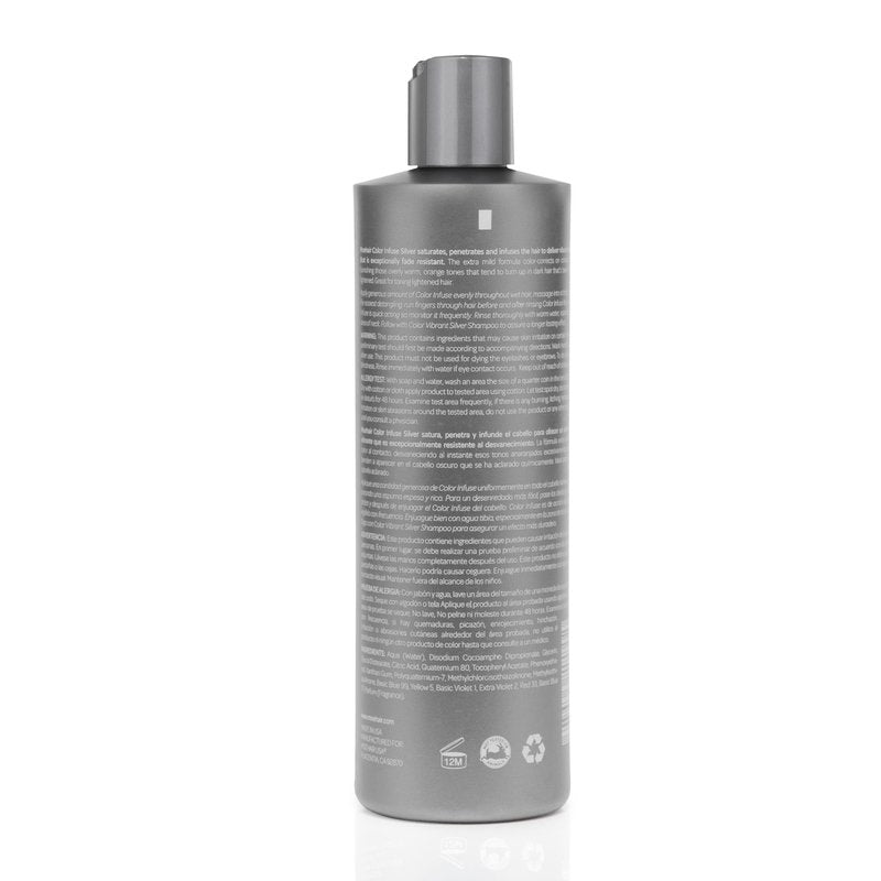MOEHAIR Color Infuse Silver – 12 Fl. Oz | Purple Toner for Silver, Gray & White Hair | Neutralizes Unwanted Brassiness | Salon-Grade Hair Toner for Brassy Hair | Brass Off | Sulfate and Paraben-Free