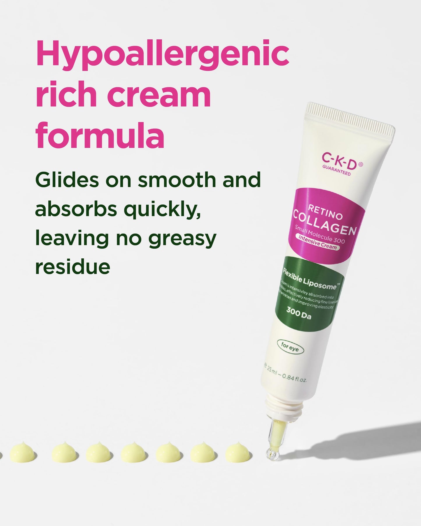 CKD Retinal Collagen Intensive Cream - 3rd Gen Retinal Spot Cream for Revitalizing, Pigmentation, and Fine Lines. Face & Under Eye Moisturizer. Anti Aging Care. Korean Skin Care. 0.84 fl oz