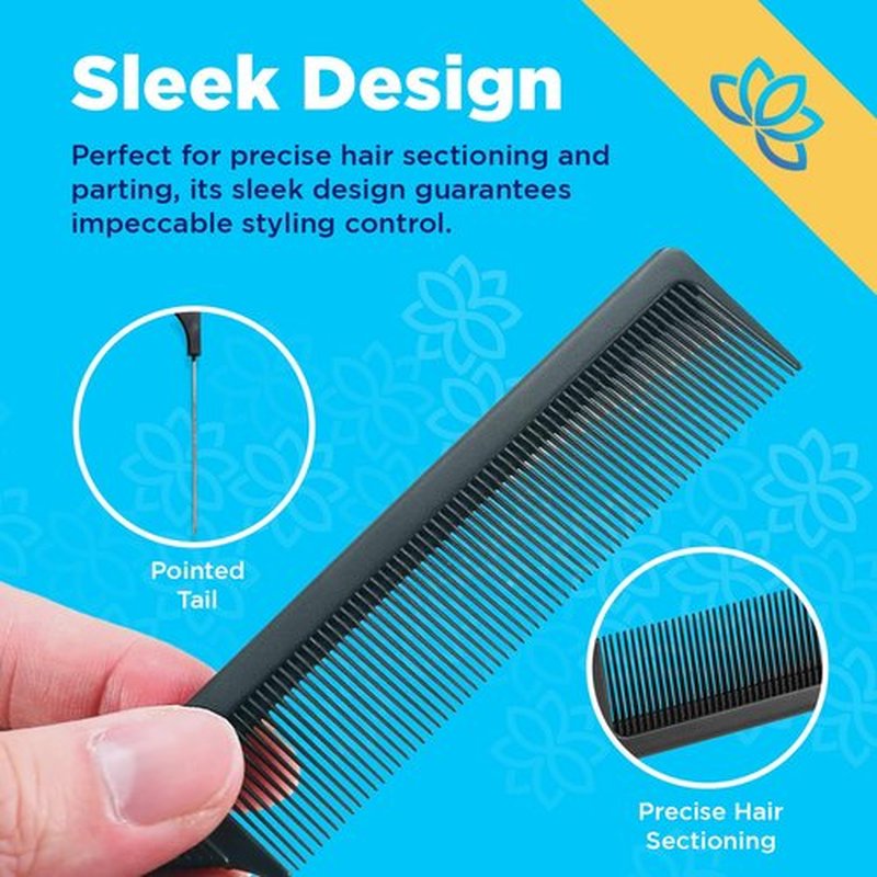 Equinox Professional Hair Cutting Scissors Set - Blending Shears for Hair Cutting Set includes Rat Tail Comb - 6.5” - Barber Scissors Kit for Men and Women - Blending Scissors for Cutting Hair