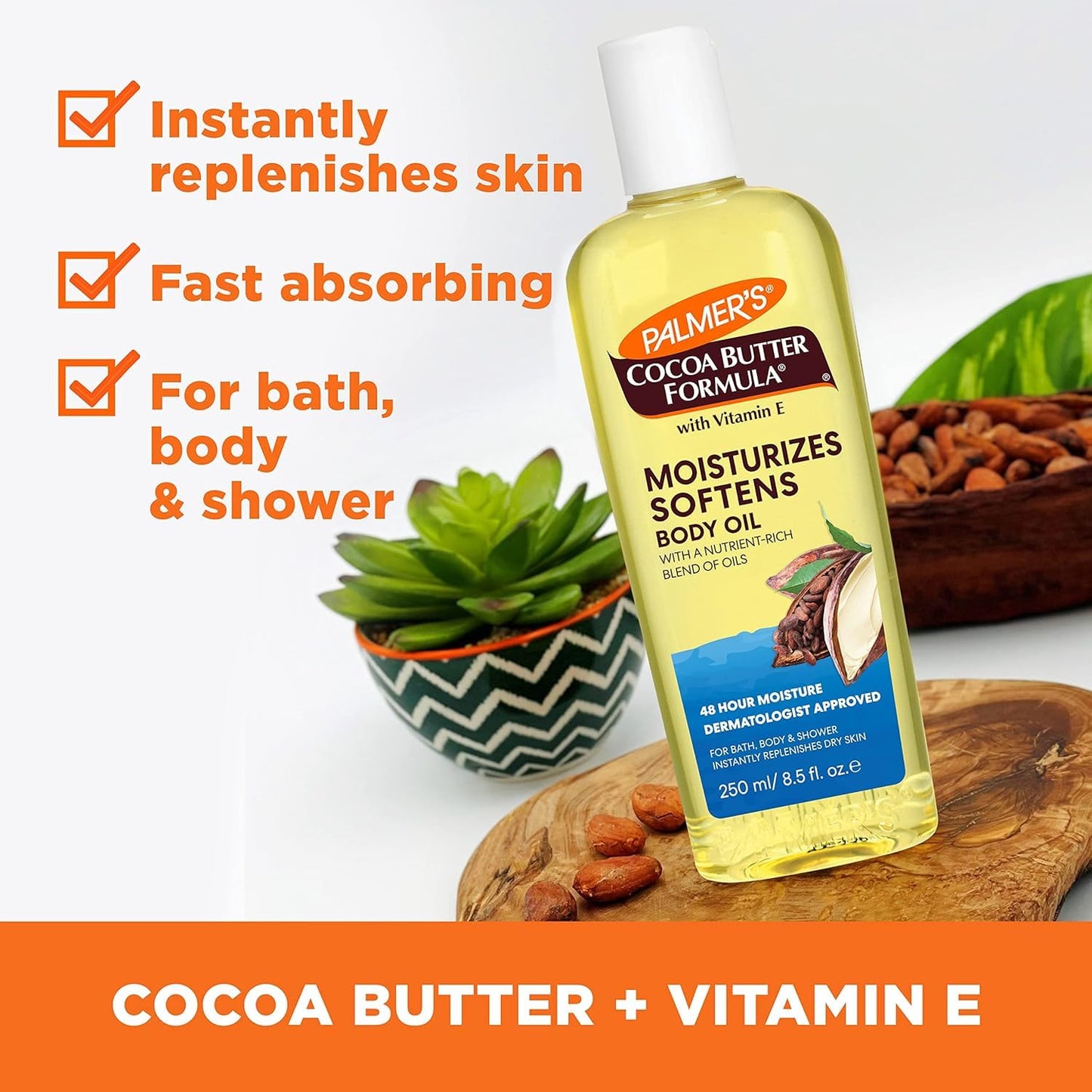 Palmer's Cocoa Butter Formula Body Oil 8.50 oz (Pack of 6)