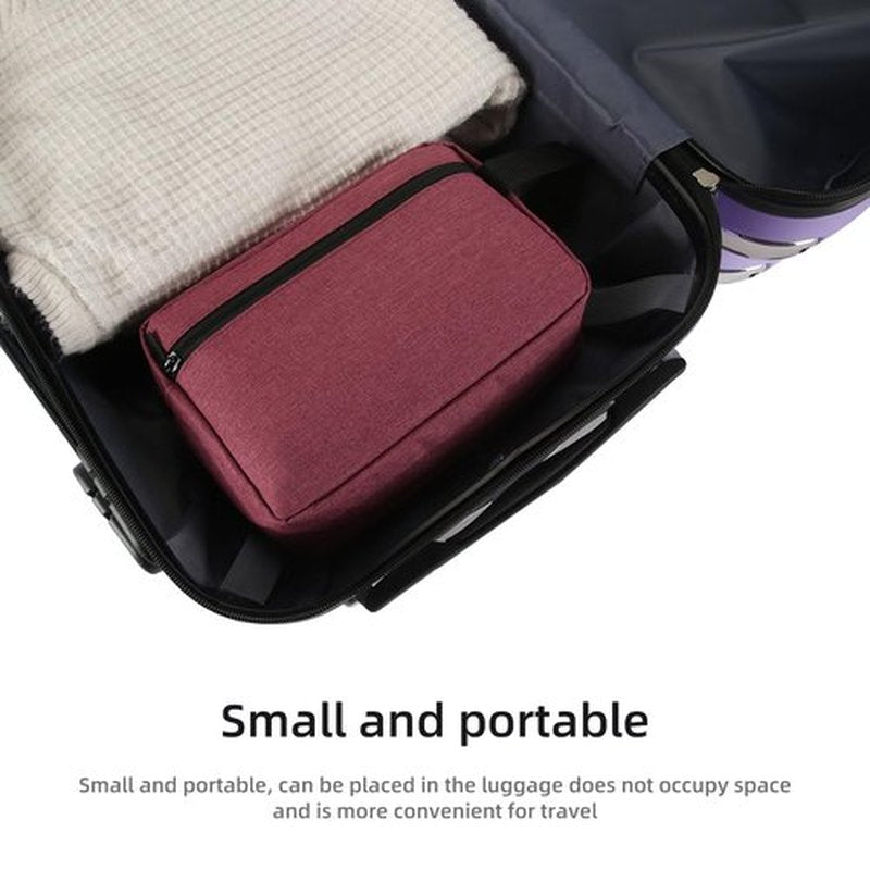 Icramsy Travel Toiletry bag Toiletry bag for women men Hanging toiletry bag Cosmetic bag Travel accessories for Women Men (Purplish red)