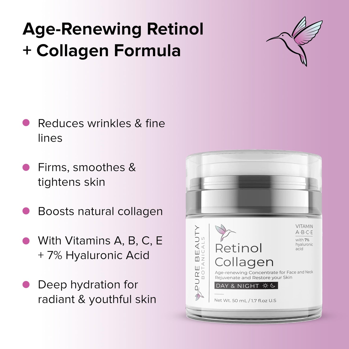 Pure Beauty Botanicals Retinol Collagen Age-renewing Concentrate