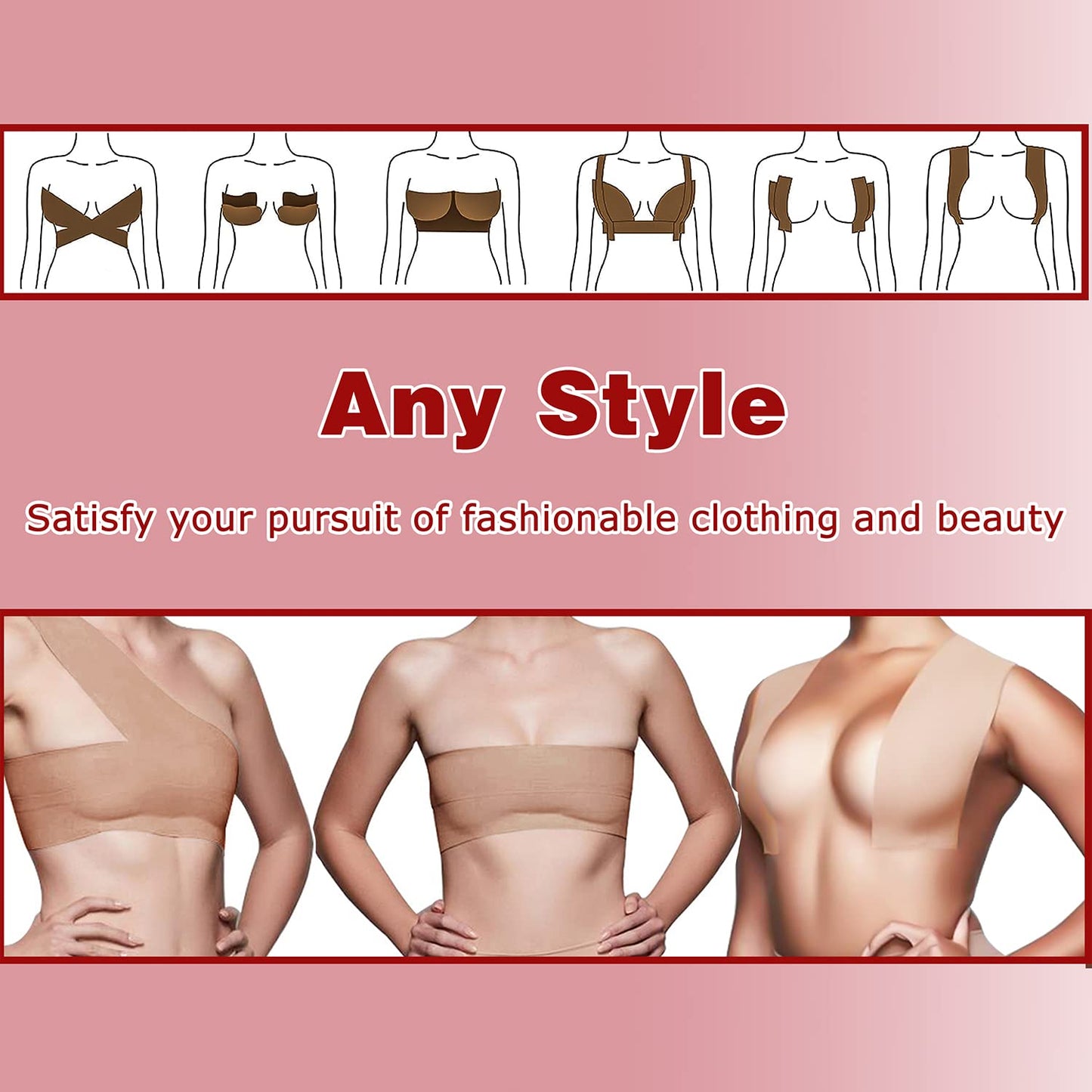 BEWTEIM Boobytape for Breast Lift Plus Size, XL Boob Tapes 5 inch Wide D-G Cup, Invisble Breast Tape Lifting Large Breast with 2 Reusable Nipple Covers 10 Satin Nipple Pasties Cream