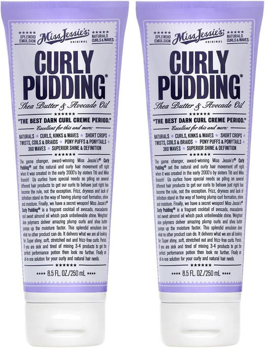 Miss Jessie's Curly Pudding Unisex Cream 8.5 oz (Pack of 2)