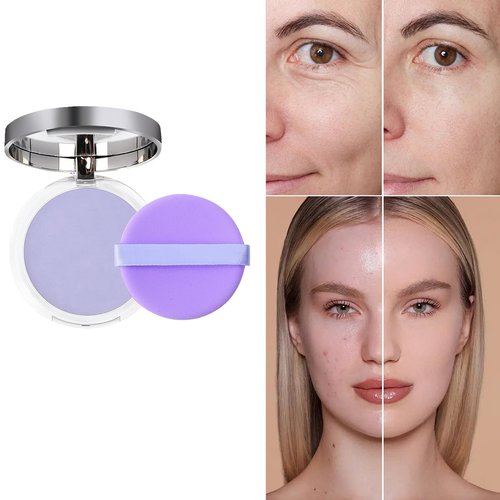 Issy Cosmetics, Itssofiagg - Iluminador Mate, Lavender Matte Powder, Iluminador Mate Pressed Powder, Oil Control Face Pressed Powder Matte Face Powder with Mini Powder Puff