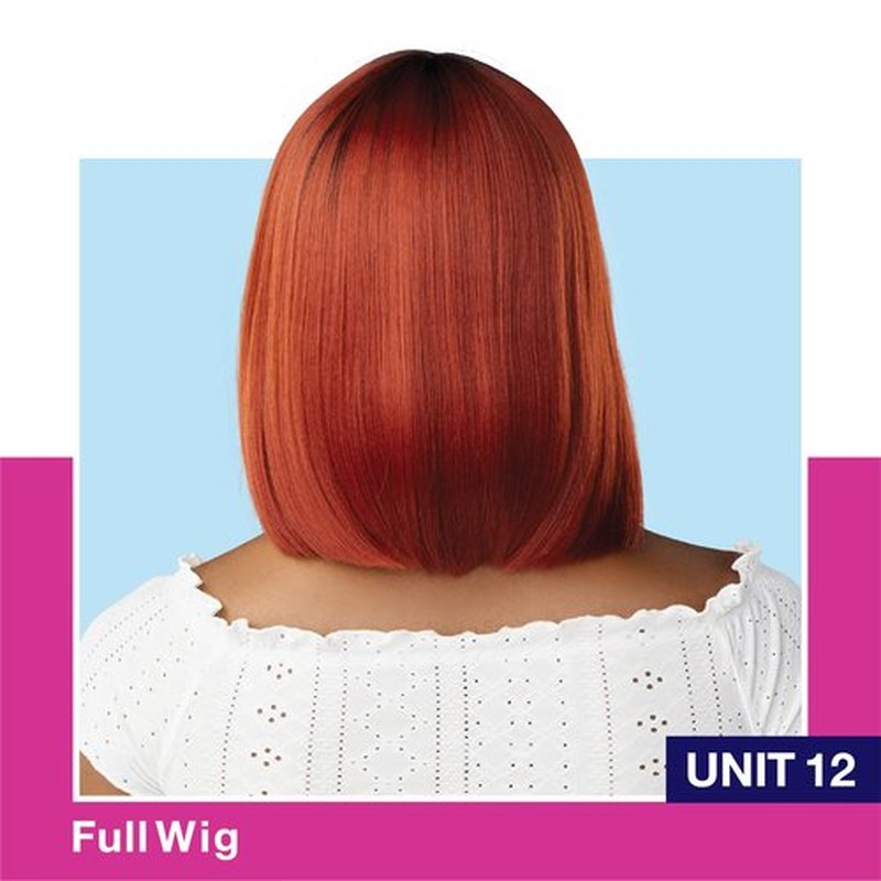 Sensationnel Dashly wig - synthetic easy wear non lace cap wig - Dashly Wig Unit 12 (T2/PURPLE)