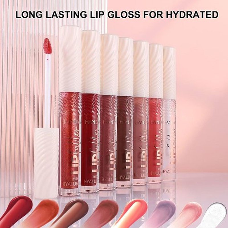 Lip GlossTinted Glitter Lipgloss Lip Oil Teens Moisturizing Lipstick Lip Balm High Shine And Vegan Plumping Lip Gloss For Women Girls Long-Lasting Dry Lip Care lip pumper gloss Moo-Dy Peach04