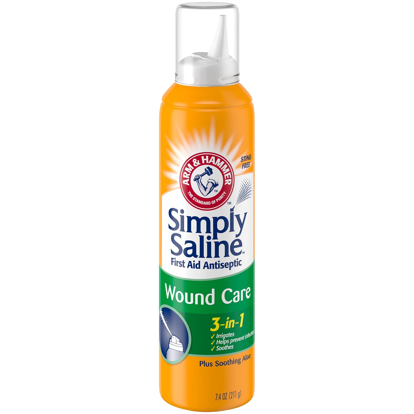 Arm & Hammer Simply Saline 3-in-1 Wound Care Plus Soothing Aloe (Pack of 4)