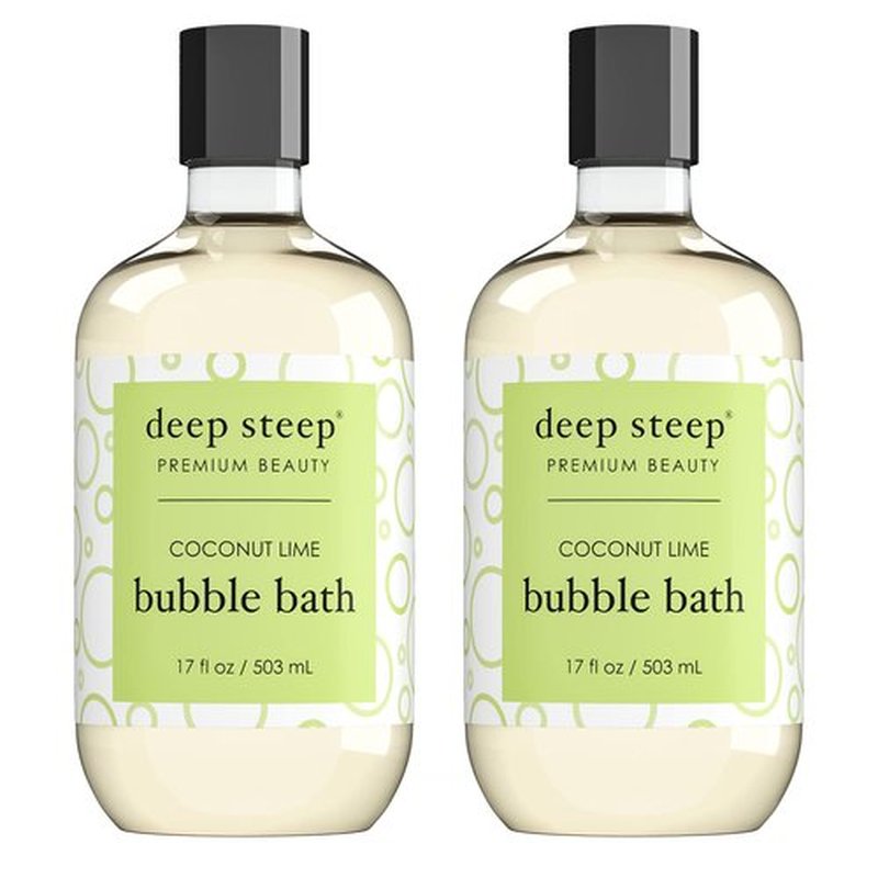 Deep Steep Bubble Bath, 17oz (Pack of 2) (Coconut Lime)