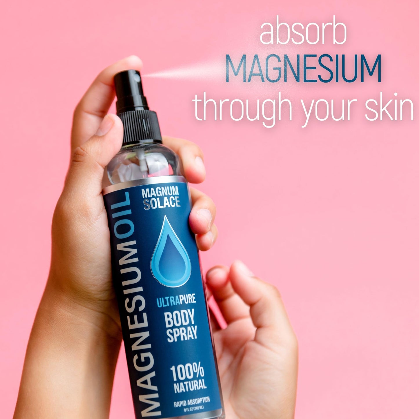 Pure Magnesium Oil Spray - 100% Natural Magnesium Spray - Sourced from the Sea