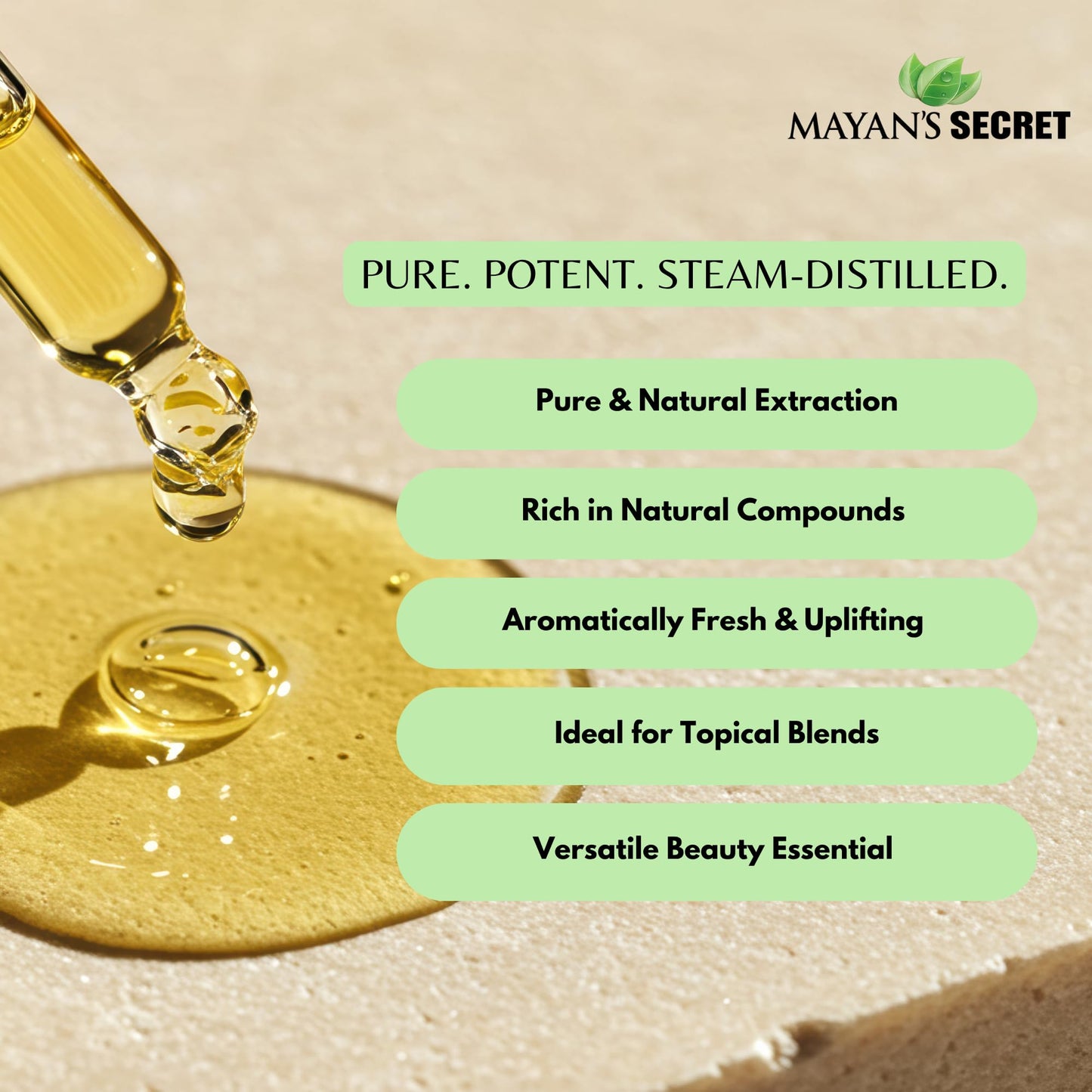Mayan's Secret - 4oz Pure Carrier and Essential Oils for Skin Care, Hair, Body Moisturizer for Face-Anti Aging Skin Care (Basil Oil, 4oz)