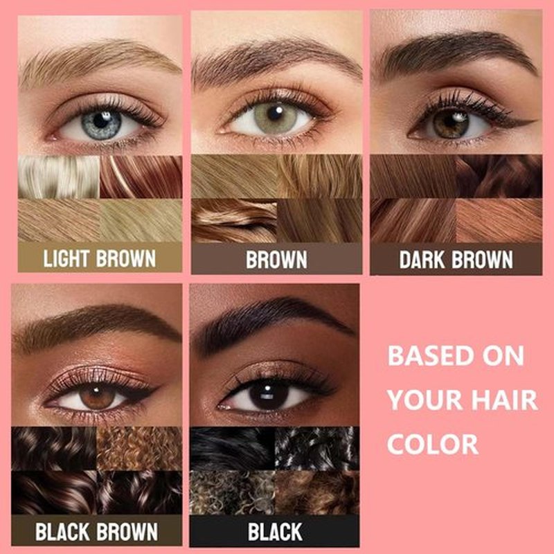 Eyebrow Pen Liquid Eyebrow Pencil 2 in 1 Dual-Ended Eye Brow Pencils for Women Waterproof Natural Brow Pencils Precise Brush Tip Create natural hair like eyebrows that last all day Black Brown # 04