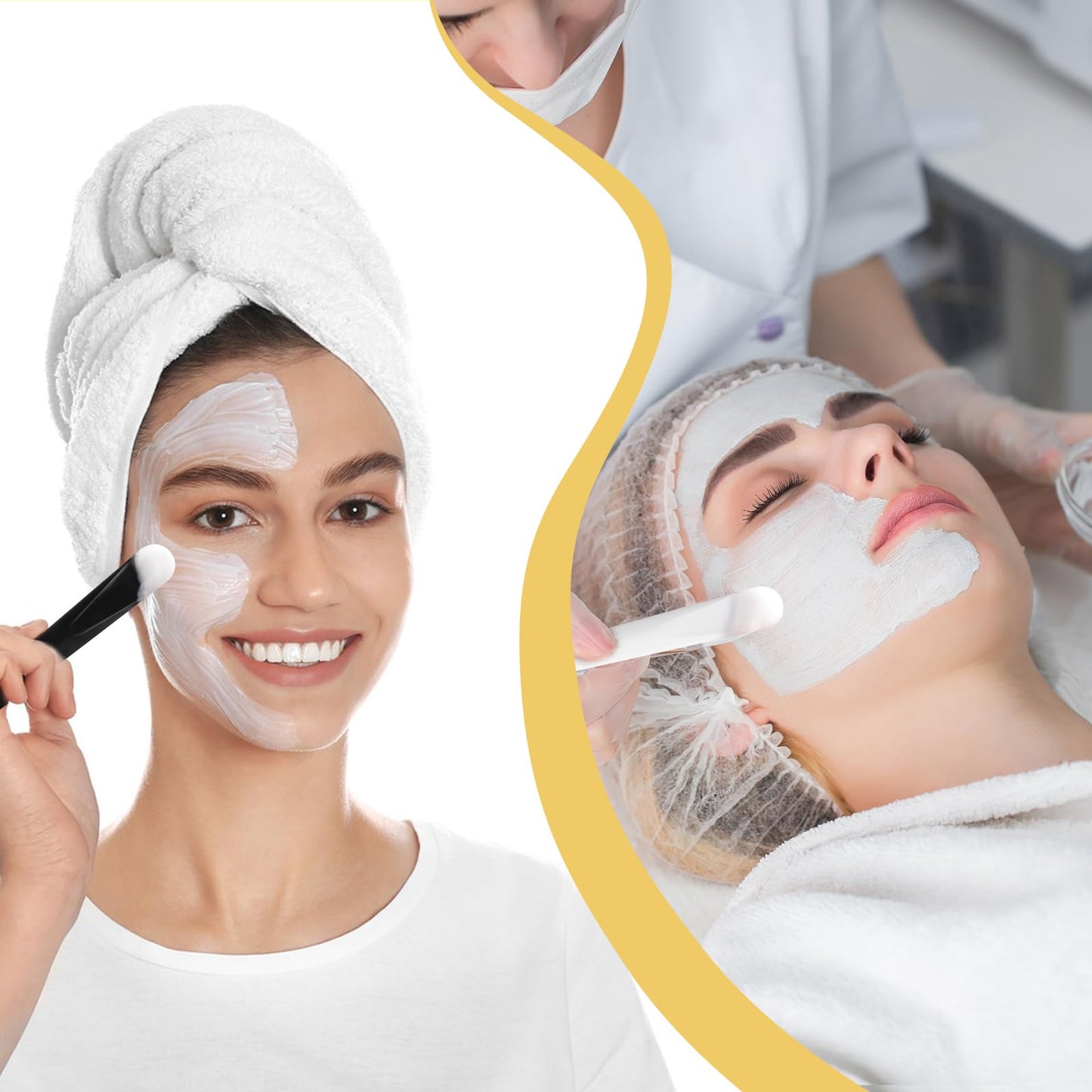 Molain 10Pcs Plastic Cosmetic Spatula Reusable Cosmetic Mask Mixing Spoon Spatulas Stick Applicator Beauty Facial Tools for Facial Skin Care DIY Mask Mixing and Sampling Tool