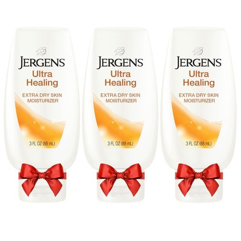 Jergens Ultra Healing Dry Skin Moisturizer, Body and Hand Lotion, for Long Lasting Skin Hydration, with HYDRALUCENCE blend, 3 Fl Oz (Pack of 3)