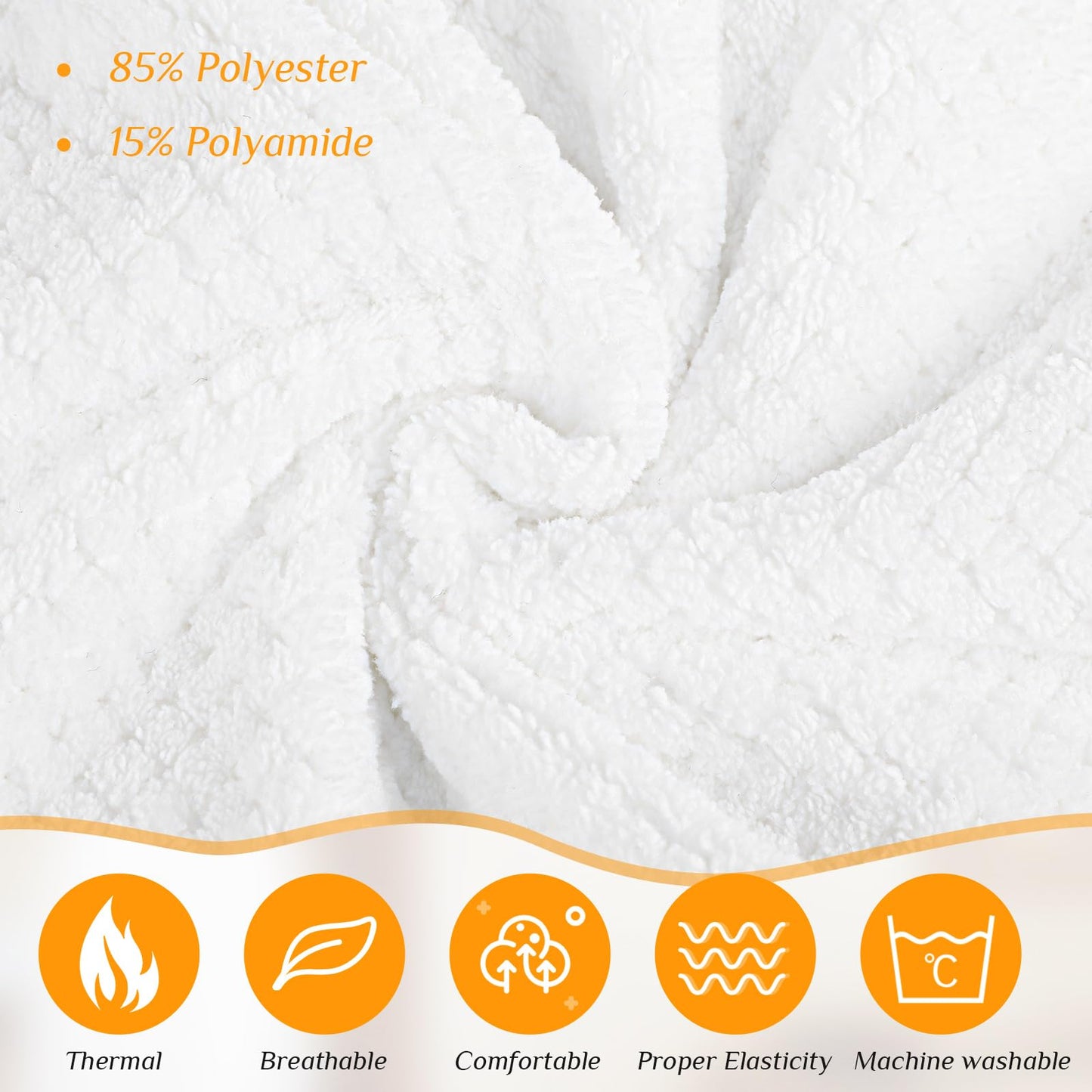 Tigeen 4 Pcs Towel Wrap for Women Waffle Spa Robe with Adjustable Closure Elastic Top Lightweight Wraps for Bath Shower(Medium,White)