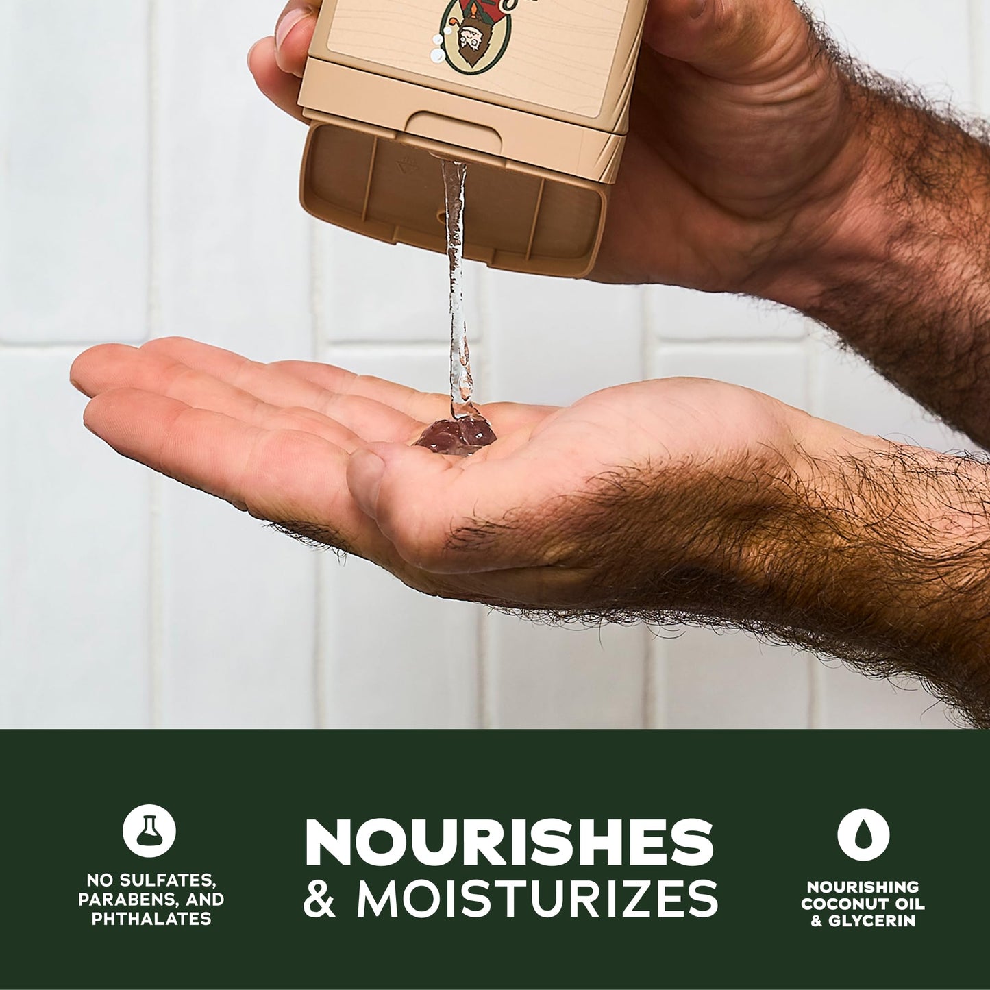 Dr. Squatch NEW Body Wash for Men with Nourishing, Natural Ingredients | No Paraben, Phthalate, Sulfate | All Day Moisture | Long Lasting Scent | Wood Barrel Bourbon & Fresh Falls (14 oz, 2-Pack)