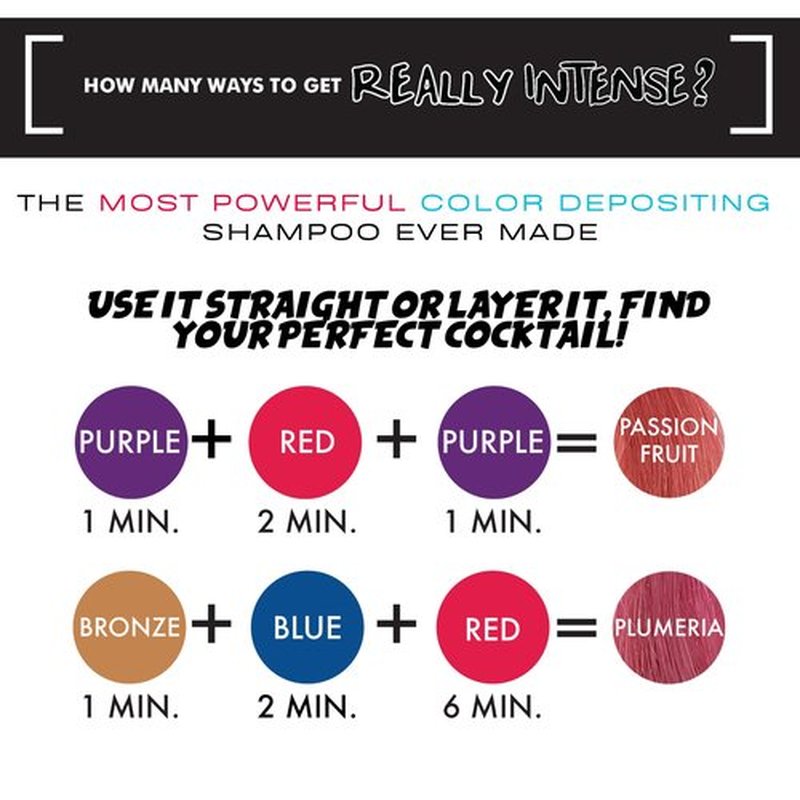 Watercolors INTENSE Semi Permanent Color Depositing Shampoo. Sulfate & Paraben Free to Maintain & Enhance Hair Color 8.5 oz - RED (3 Count)