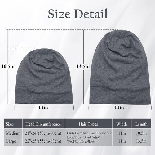 OLESILK Mulberry Silk Bonnet for Women, Unisex Adjustable Sleep Cap, Real Silk Hair Wrap, Pearl Grey