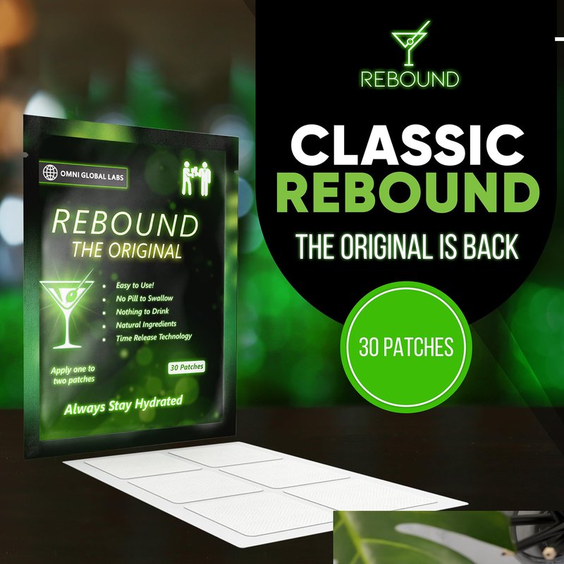 REBOUND Classic Patch - Extended Steady Release - 30 Patches - Natural Blend for a Balanced Nightlife