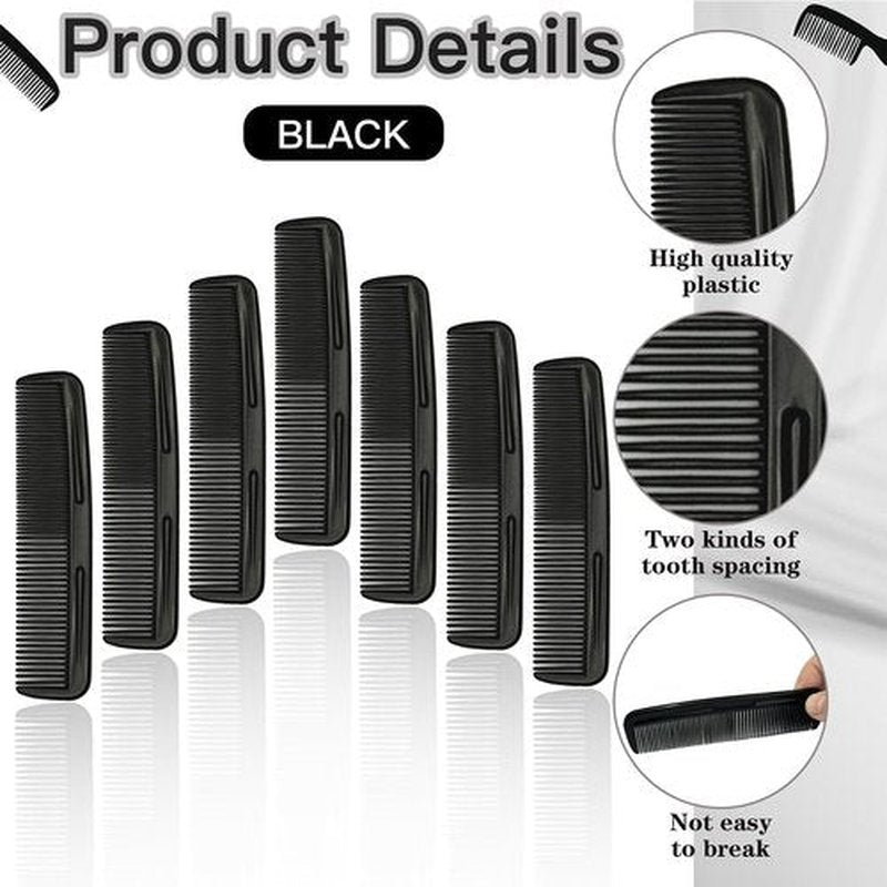 200 Pieces Black Hair Combs, Pocket Hair Combs Fine Dressing Comb for Women and Men