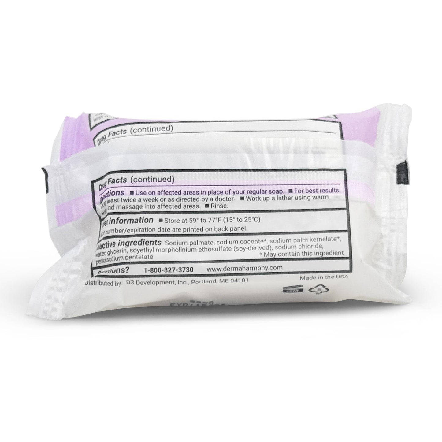Dermaharmony 5% Sulfur 2% Salicylic Acid Bar Soap 4 oz – Crafted for those with Seborrehic Dermatitis, Dandruff, and Psoriasis (1 Bar)
