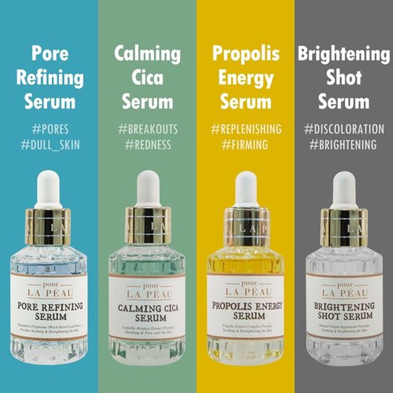 POUR LA PEAU Calming Cica Serum | Centella Asiatica Serum for Face | Organic Face Moisturizer Centella Ampoule | Hypoallergenic & Hydrating Face Serum Korean Skin Care Products (1.01 Fl. Oz)