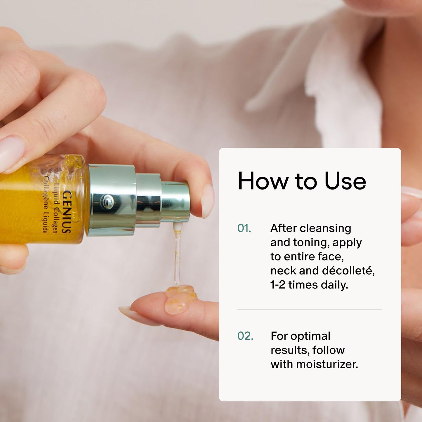 Algenist GENIUS Liquid Collagen Serum - Firming & Hydrating Vegan Face Serum with Alguronic Acid + Vitamin E - Helps Visibly Minimize Fine Lines + Wrinkles & Improve Elasticity (1 oz)