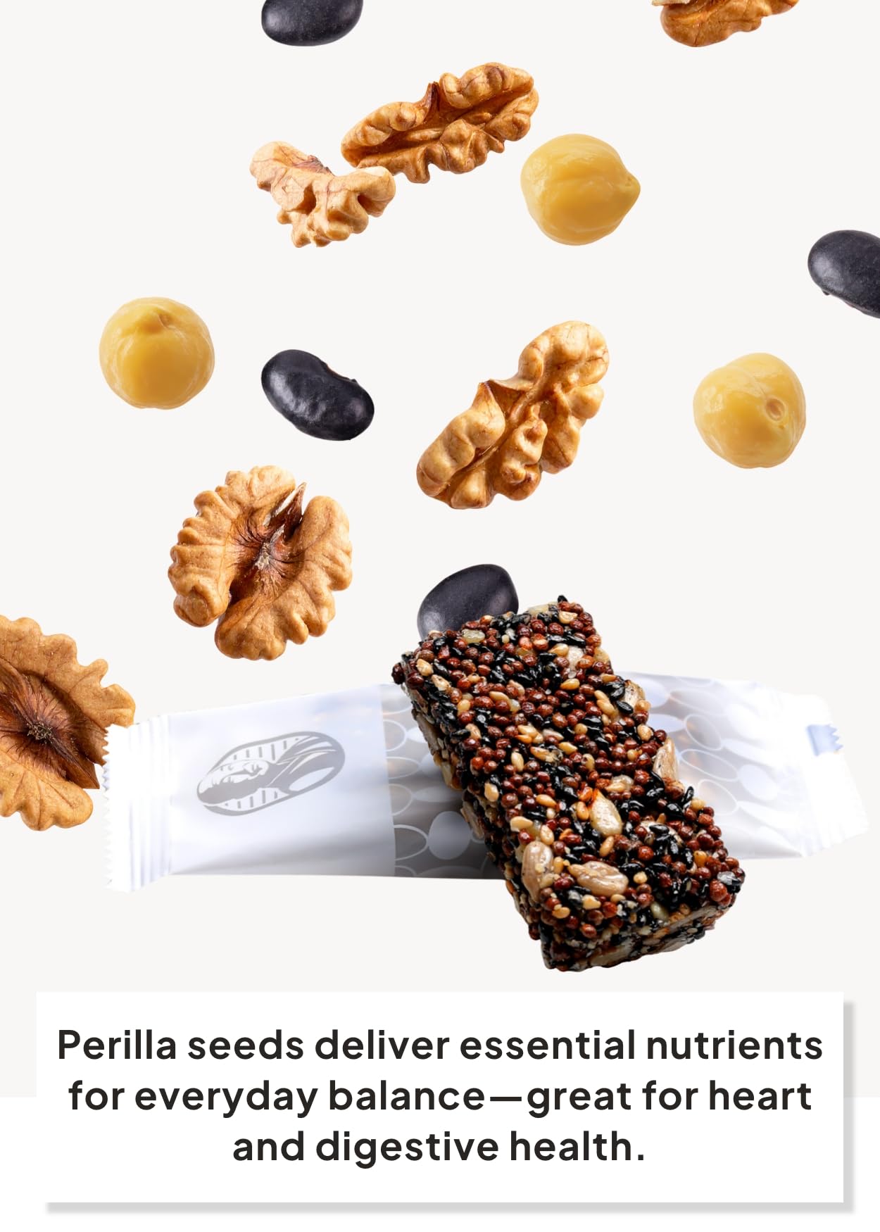 Korean Food Vegan Sesame Snack Bar, Black Sesame and Perilla Seed with Bellflower Ginger Rice Syrup, Healthy Energy Bars, Healthy Korean Snacks, 0.35oz x 24 Count (3 Sets of 8)