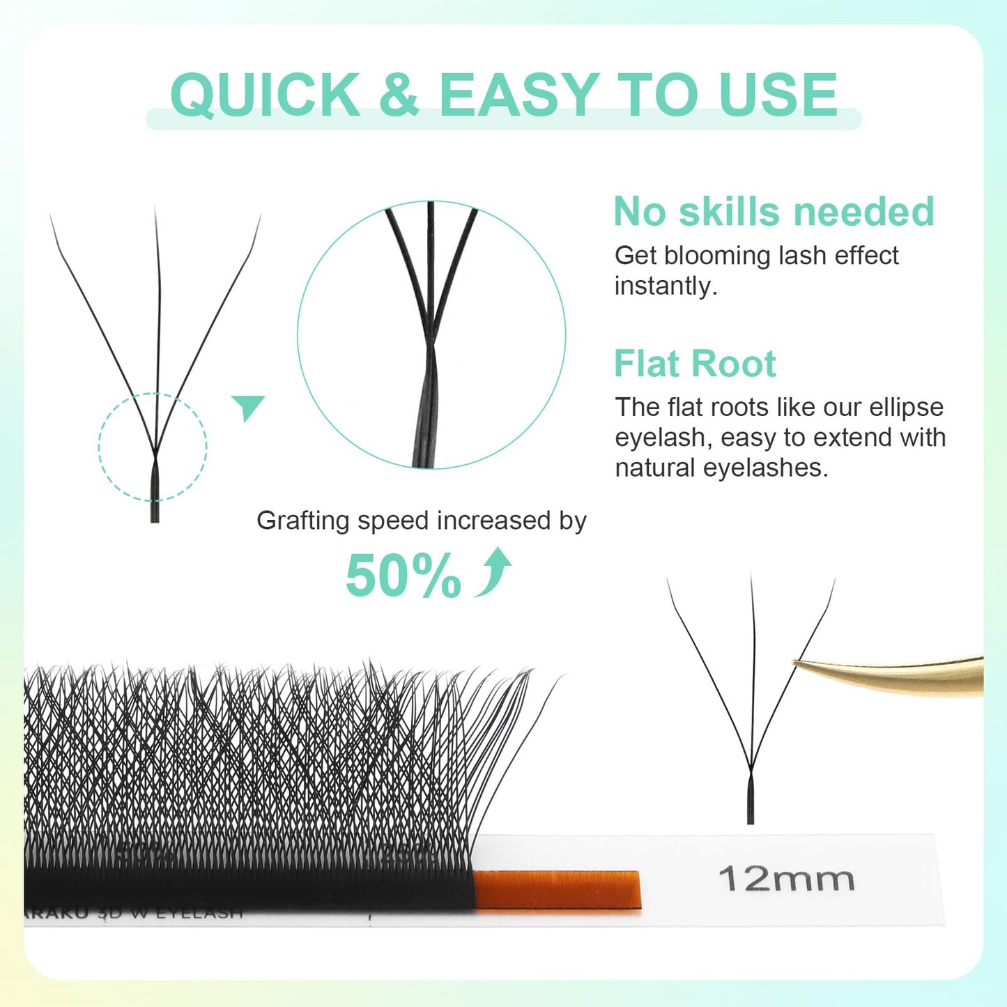 NAGARAKU W Eyelash Extensions High Capacity 54 Rows 3D Volume Premade Fan 0.07mm D Curl 7-15mm Mix Matte Black Easy Fanning yy Eye Lashes Handwoven W Shaped Wispy Cluster Professional Lash Supplies
