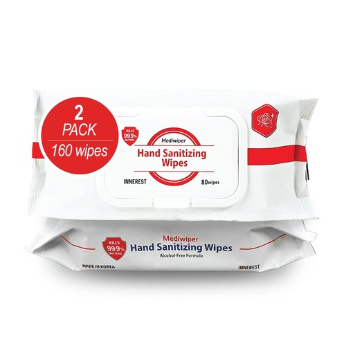 Refreshing Wet Wipes Travel Size Alcohol-Free Wipe Sanitizes/Cleans/Deodorizes Bulk Wipes (160 Wipes (80ct, 2pk))
