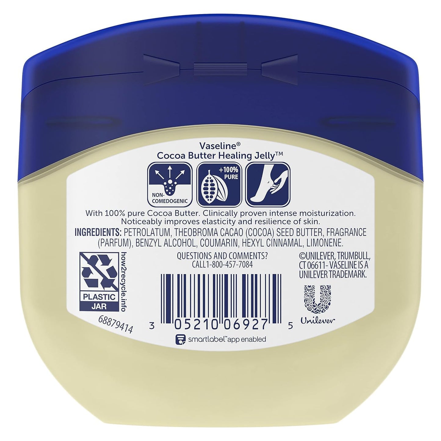 Vaseline Rich Conditioning Petroleum Jelly, Cocoa Butter 7.5 oz (Pack of 12)