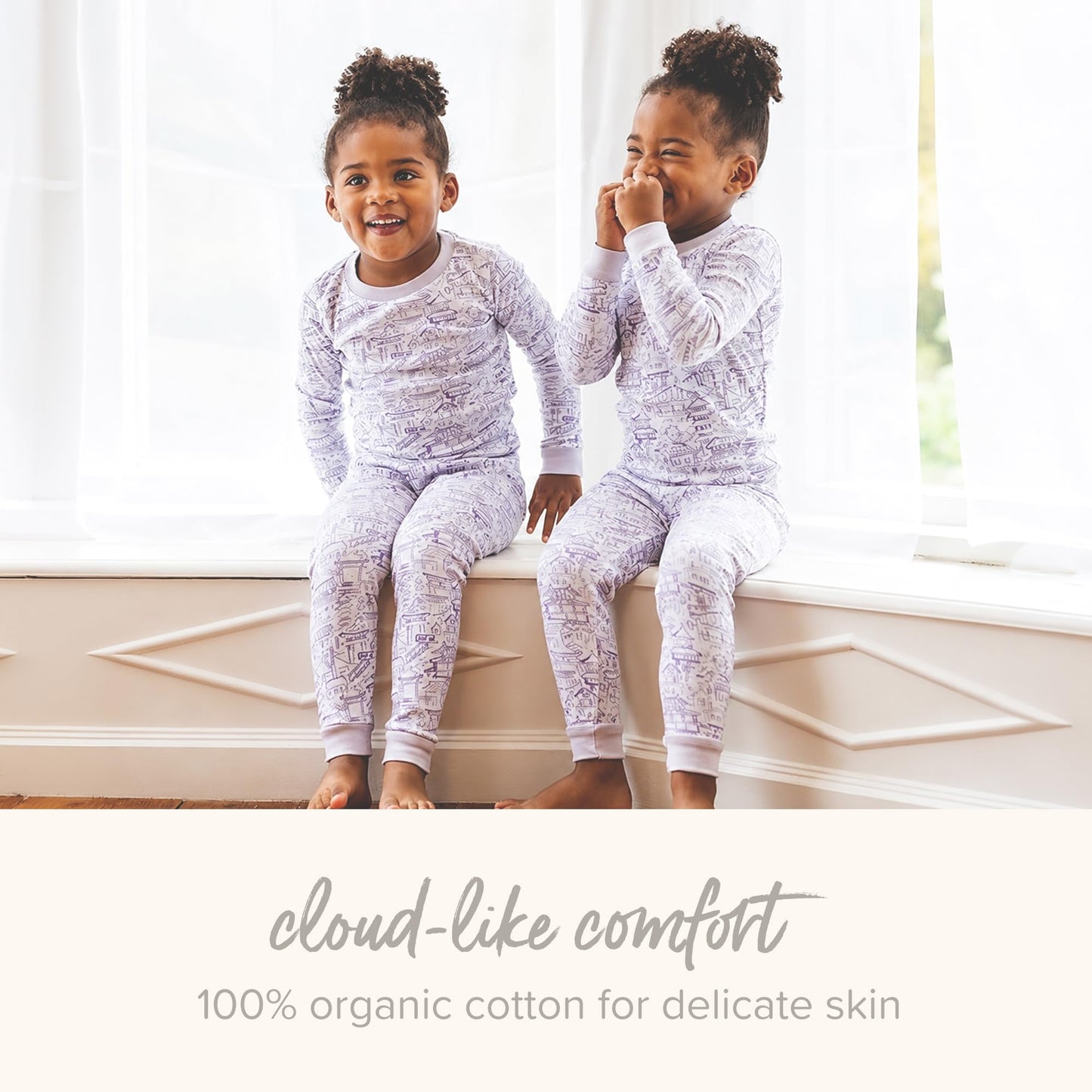 Burt's Bees Baby Organic Cotton Pajamas for Girls, 100% Cotton Pajama Set for Toddlers and Kids, Soft and Stretchable Fabric