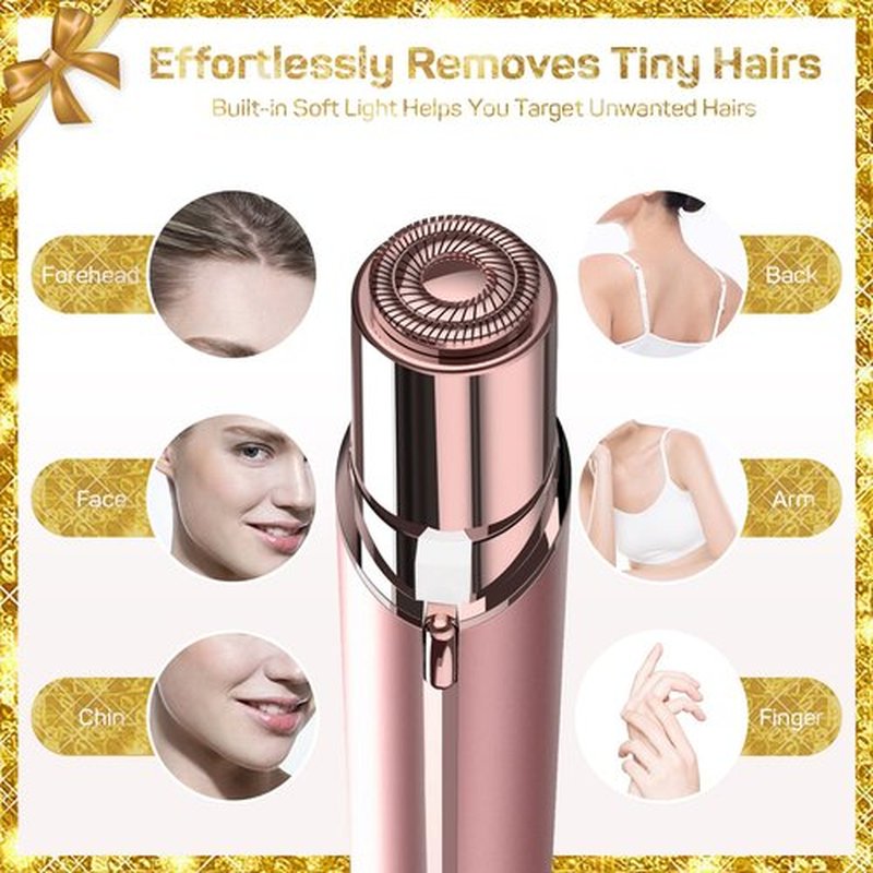 Gurelax Facial Hair Remove (with 2 x Replacement Heads), Face Shaver for Women, Best Hair Removal Device, Facial Hair Removal for Women