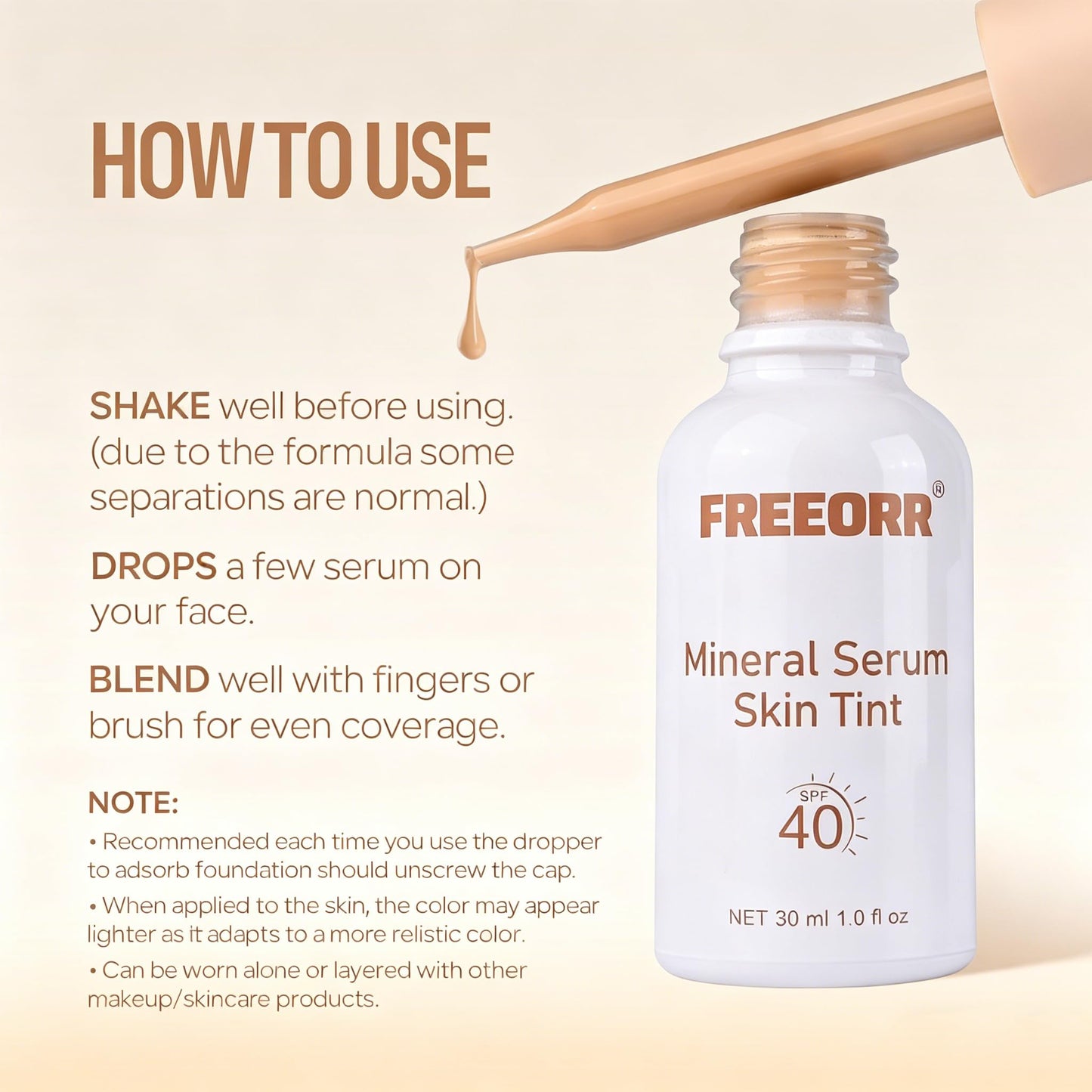 Freeorr Mineral Serum Skin Tint SPF 40