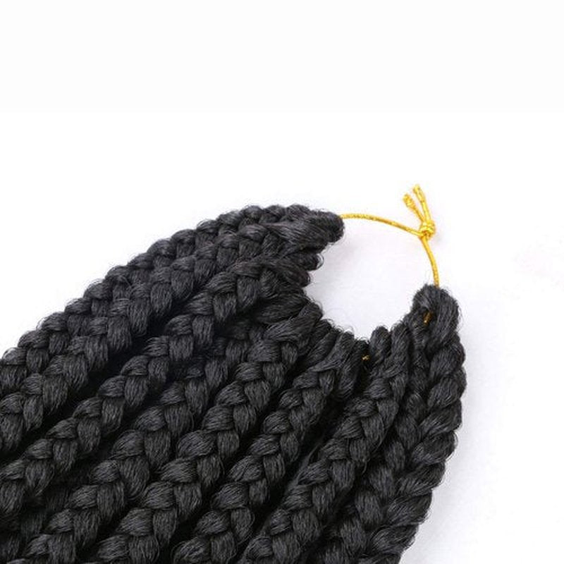 10 Inch Bob Box Braid Crochet Hair with Curly Ends 6 Packs Synthetic Hair Crochet Braid Hair for Black Women (2#, 10 Inch)