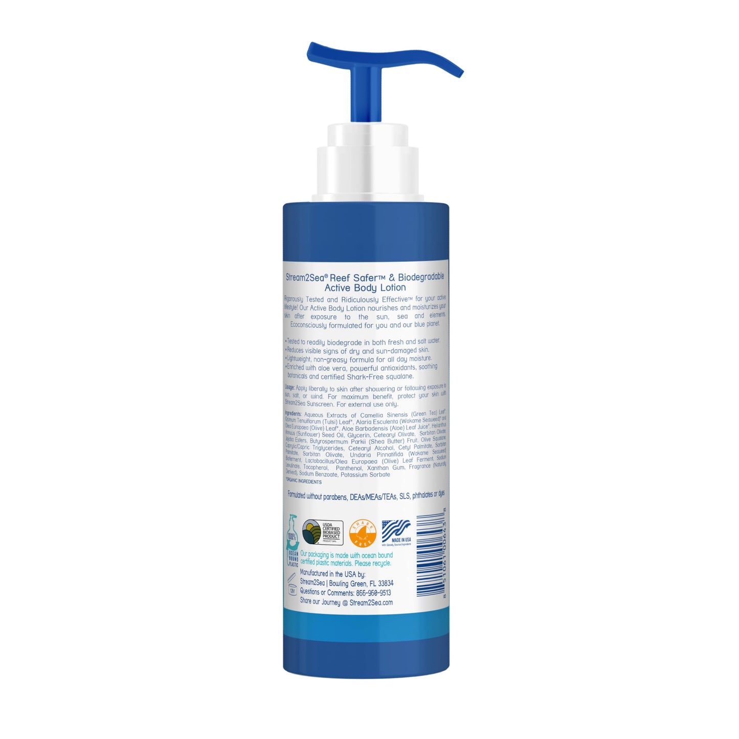 STREAM 2 SEA Nourishing Body Lotion For Dry Skin, 32 Fl oz Vitamin E Squalene Reef Safe and Paraben Free After Sun Moisturizing Body Lotion, Nourish and Protect Skin from Sun Exposure and Dry Weather