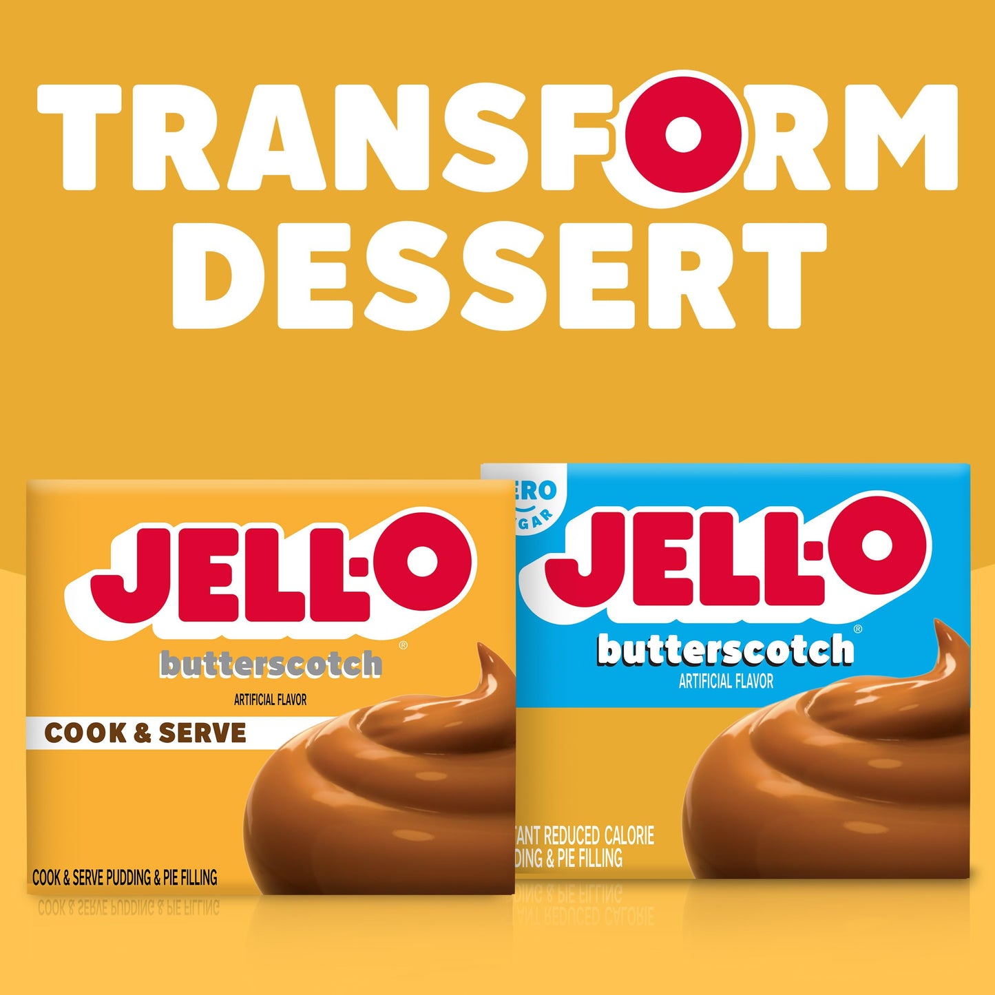 Jell-O Cook & Serve Butterscotch Pudding & Pie Filling Mix, 3.5 oz Box