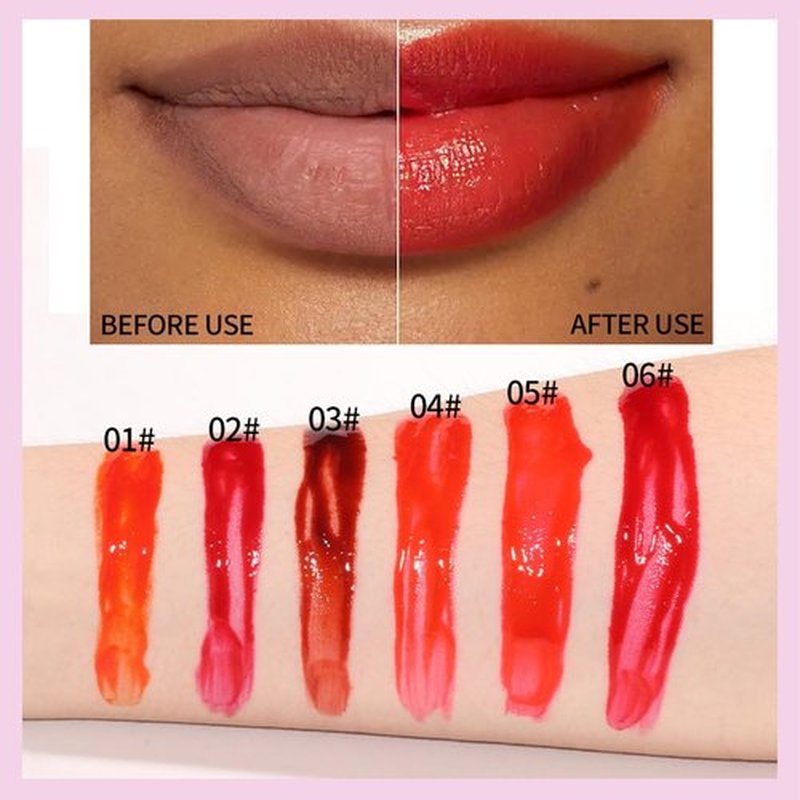 Waitinxol 3 Colors Lip Tint Stain Set,Plumping Mini Liquid Lipstick,Korean Lip Gloss Moisturizing Natural,Vivid Color,Multi-use Lip and Cheek Tint,Long lasting Non-Stick Cup Waterproof(Set B)
