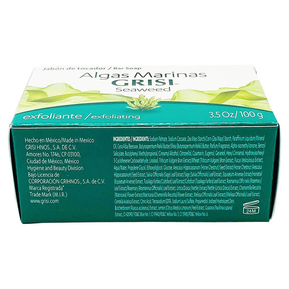 Grisi Grisi Seaweed Algas Marina Bar Soap 3.5 Oz, 3.5 Ounce