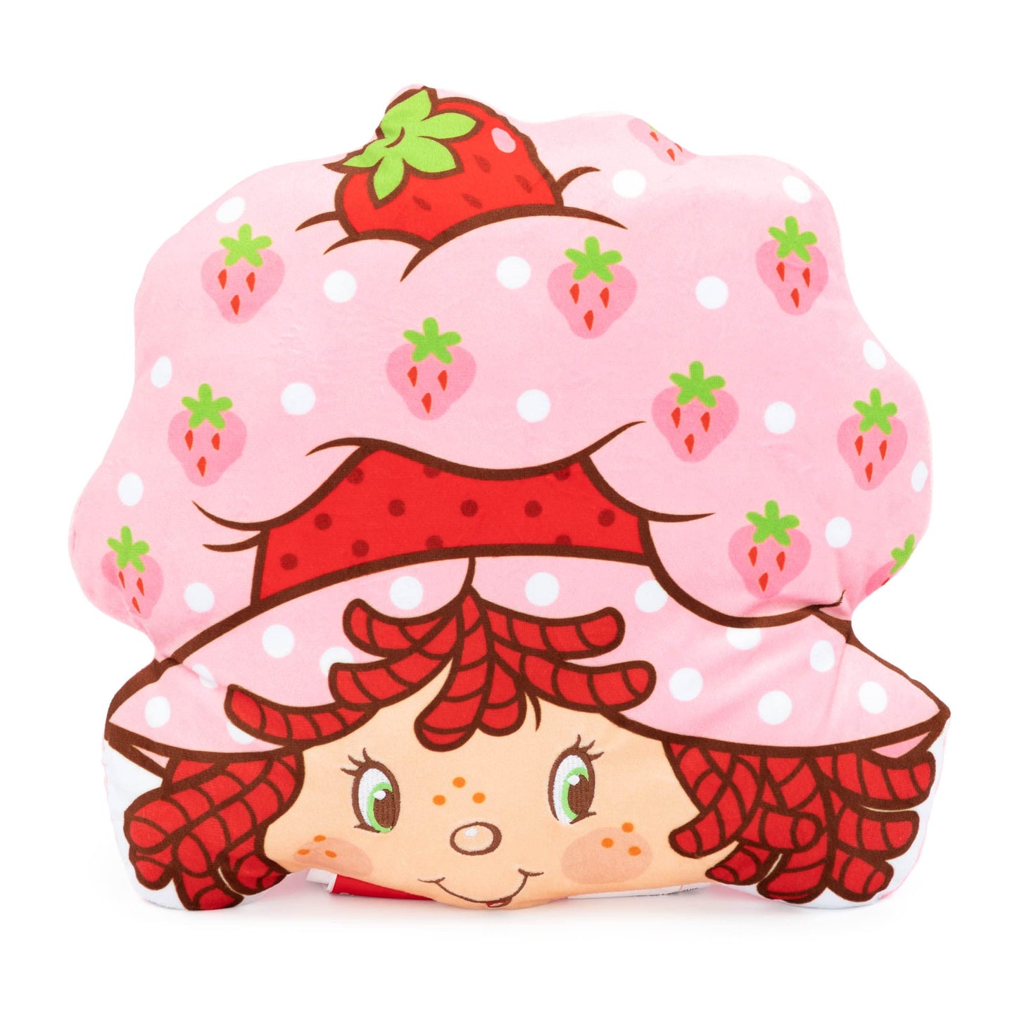 Jay Franco Strawberry Shortcake Fleece Blanket and Pillow Set, 40 x 50 Inch, Kids Super Soft Cozy 2 Piece Travel Set, Machine Washable, Non-Toxic, Gift for Girls and Boys (Officially Licensed Product)