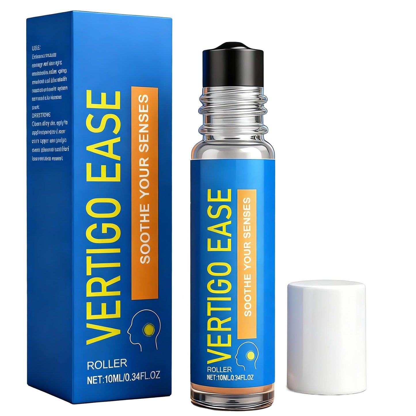 KITABIO Vertigo Ease Roll On | Soothing Roll-On for Head Comfort - Essential Oil Blend to Relief Feelings of Dizziness & Promote Relaxation - Portable - 1pc / 10ml