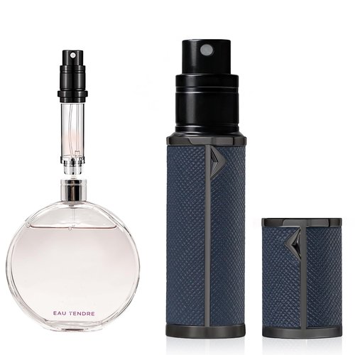 muilsae AB00DB Leatherette Refillable Perfume Atomiser 5ml, Bottom Fill Perfume Bottle, Portable and Leak-proof Suitable for Women and Men (AB00DB 5ml)