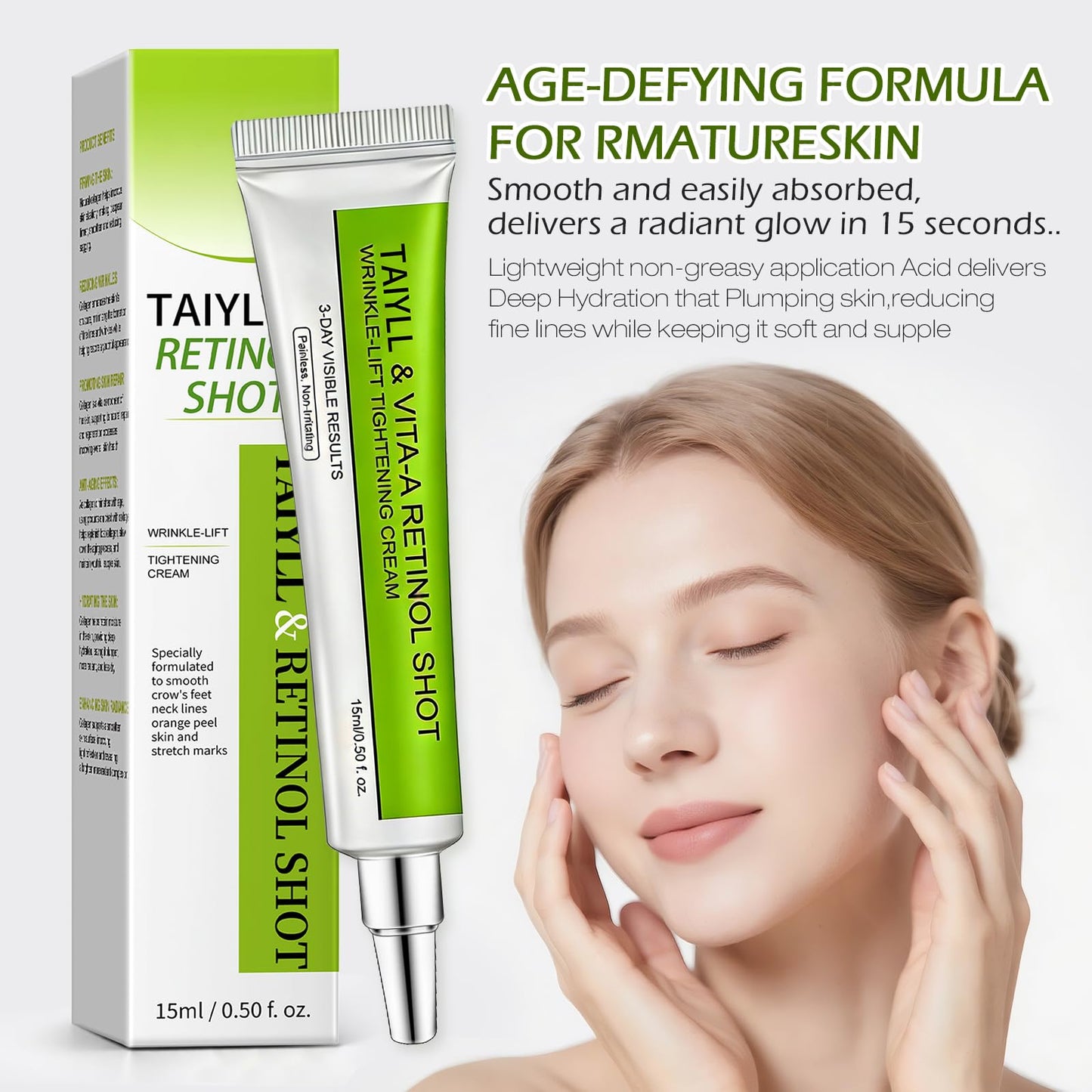 Botoxmix &Vita-A Retinol Shot Cream,Retinal Shot Tightening Booster, Retinol Anti-Wrinkle Cream, Anti-Aging, Reduces Fine Lines, Wrinkles & Crow’s Feet, Pore Minimizer, Firmer Skin