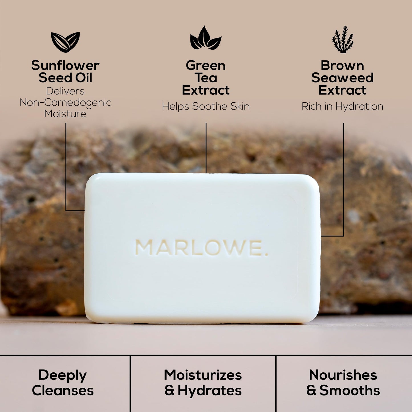 MARLOWE. No. 105 Bar Soap for Men 7 oz (12 Bars) Moisturizing Body Soap, Nourishing & Refreshing with Natural Extracts, Shea Butter, Olive Oil & Green Tea Extracts, Original Sage & Fir Scent