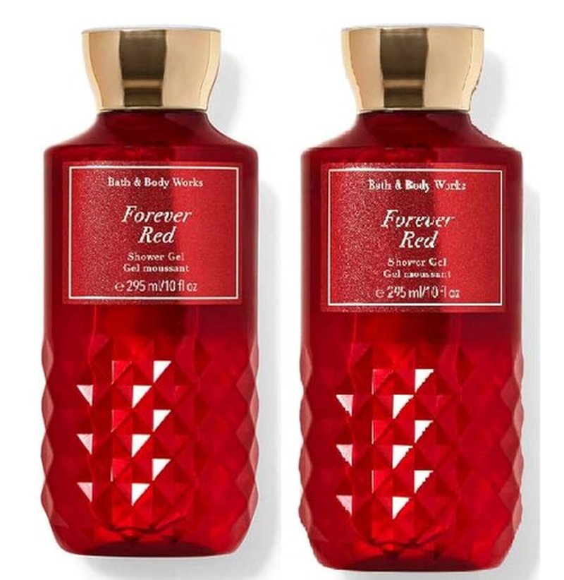 Bath and Body Works Forever Red Shower Gel Gift Sets For Women 10 Oz 2 Pack (Forever Red)