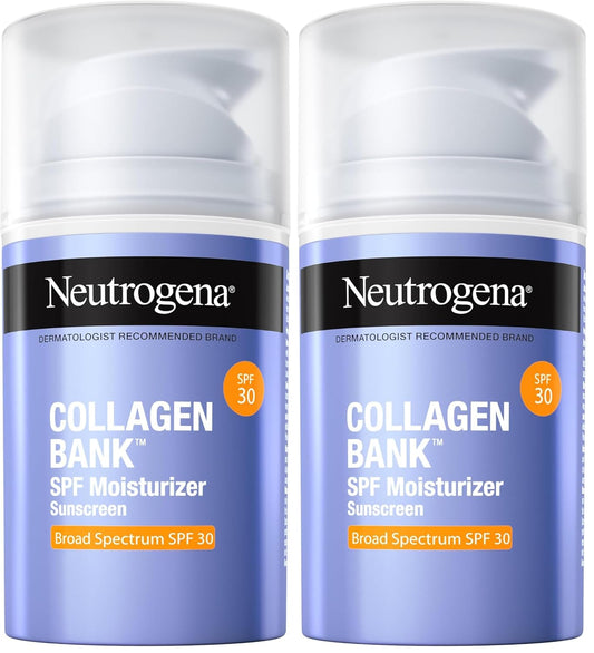 Neutrogena Collagen Face Moisturizer with SPF 30 - Anti-Aging Cream for Face & Neck | 2.7 fl oz (Pack of 2)