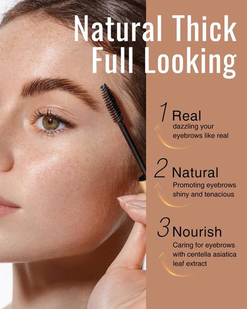 WM WESTERN MIRACLE Eyebrow Serum, Thicker & Longer Looking Eyebrows, Eyebrow Essential Serum for Natural Eyebrows, Brow & Lash Enhancing Serum, Vegan & Cruelty-Free - 2 Pack