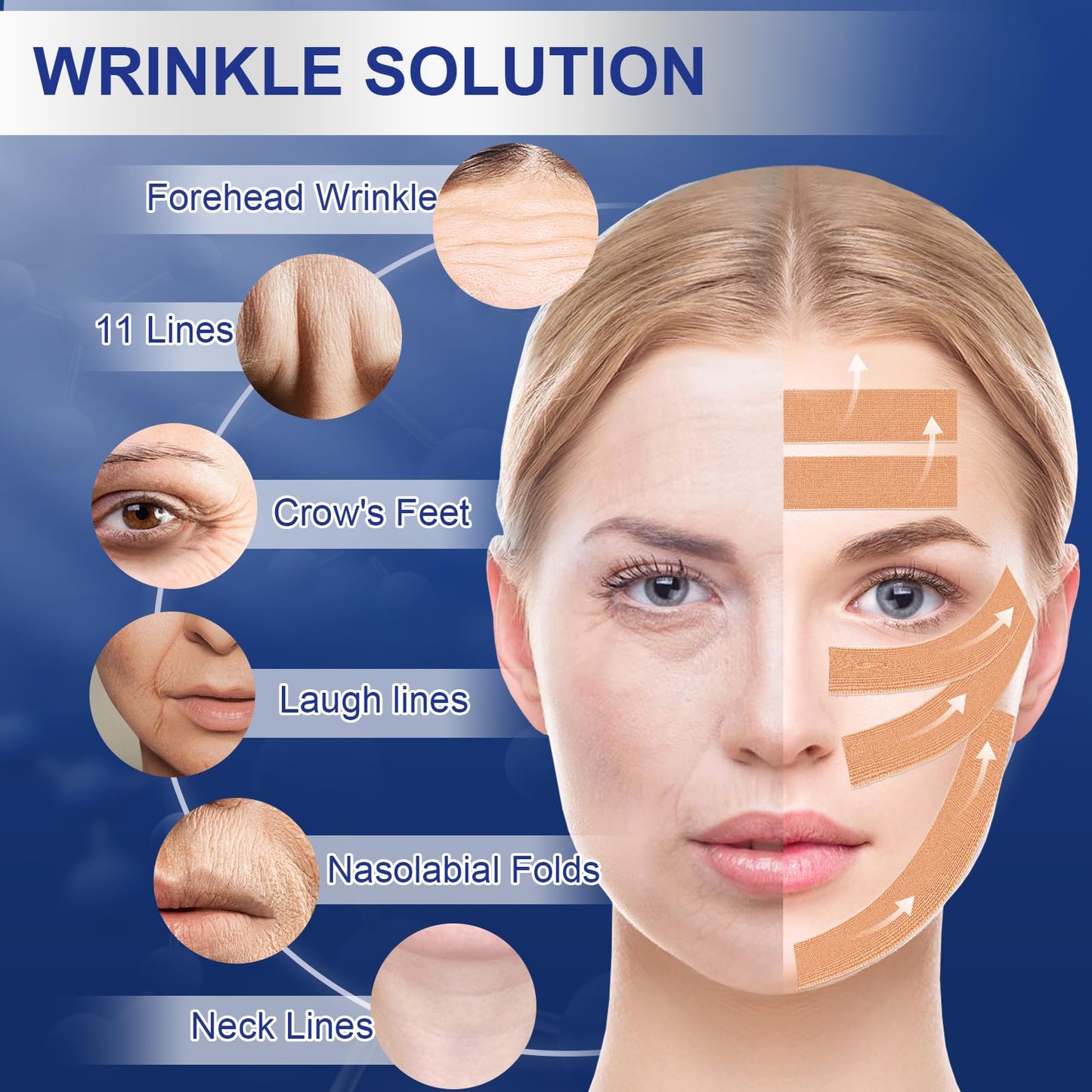 Anti Wrinkle Face Tape | Skin Tape for Wrinkles | Facial Myofascial Lift Tape for Skin | Wrinkle Tape for Face & Forehead | Facial Tape for Wrinkles | Anti Aging Tape for Wrinkles Overnight 2 Rolls